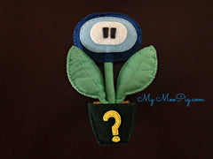 Peppermint Potted Ice Flower with Question Mark Flower Pot